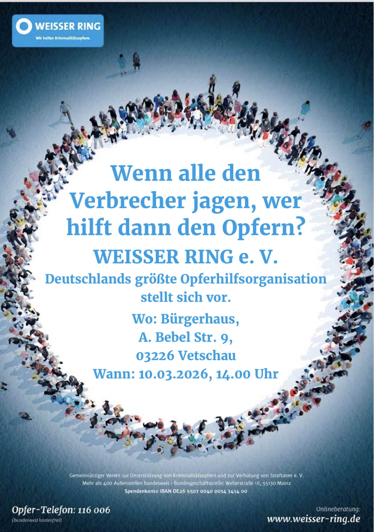 Wenn alle den Verbrecher jagen, wer hilft dann denn Opfern?